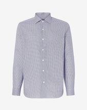 Shirt azzurra colletto aperto