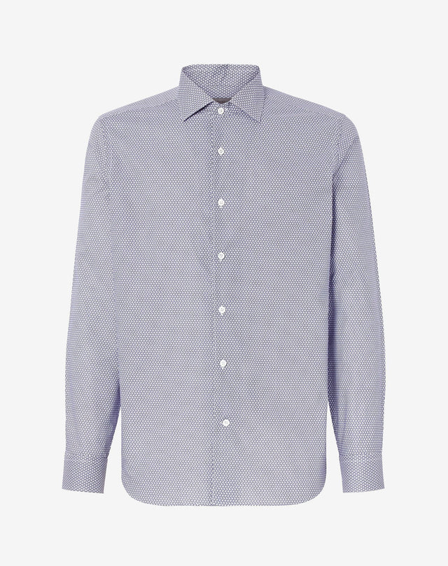 Shirt azzurra colletto aperto