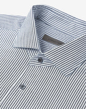 Shirt Indaco In Cotone Seersucker