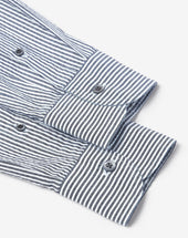 Shirt Indaco In Cotone Seersucker