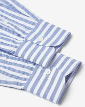 Shirt Navy In Cotone Colletto Aperto