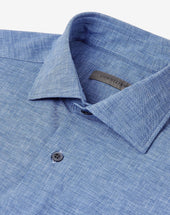 Shirt Azzurra Colletto Classico