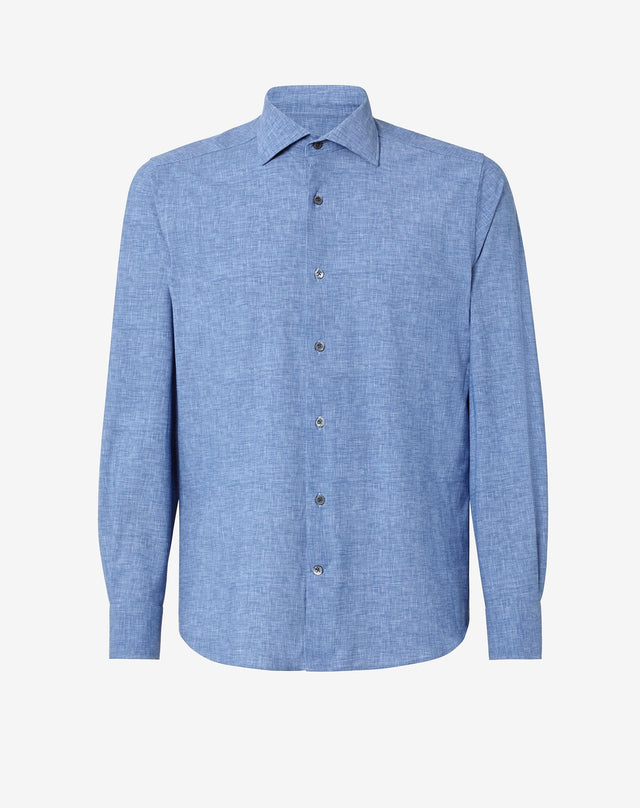 Shirt Azzurra Colletto Classico