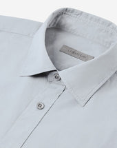 Shirt Azzurra Colletto Piccolo
