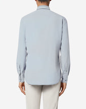 Shirt Azzurra Colletto Piccolo