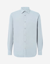 Shirt Azzurra Colletto Piccolo