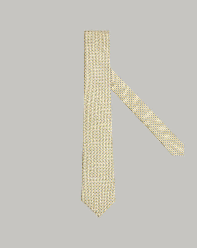 Tie stampata colore giallo