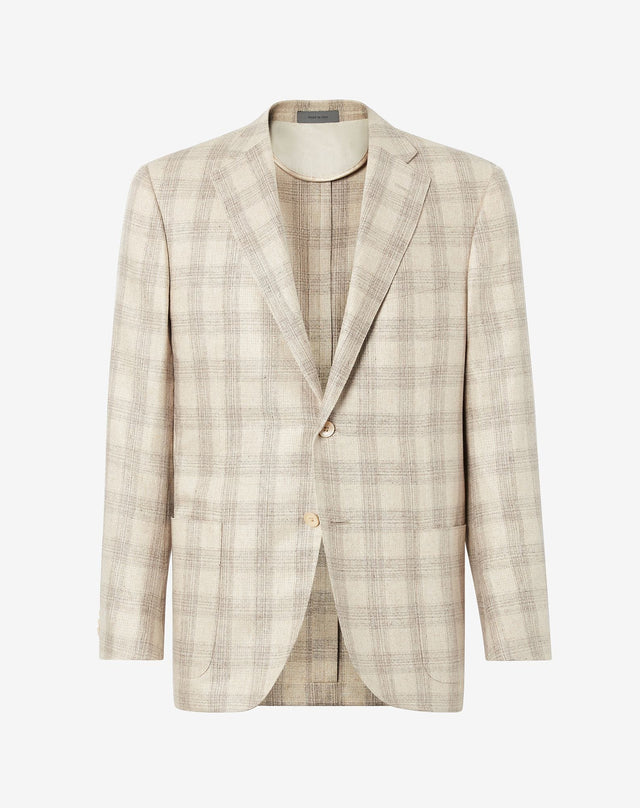 Jacket beige in pura seta