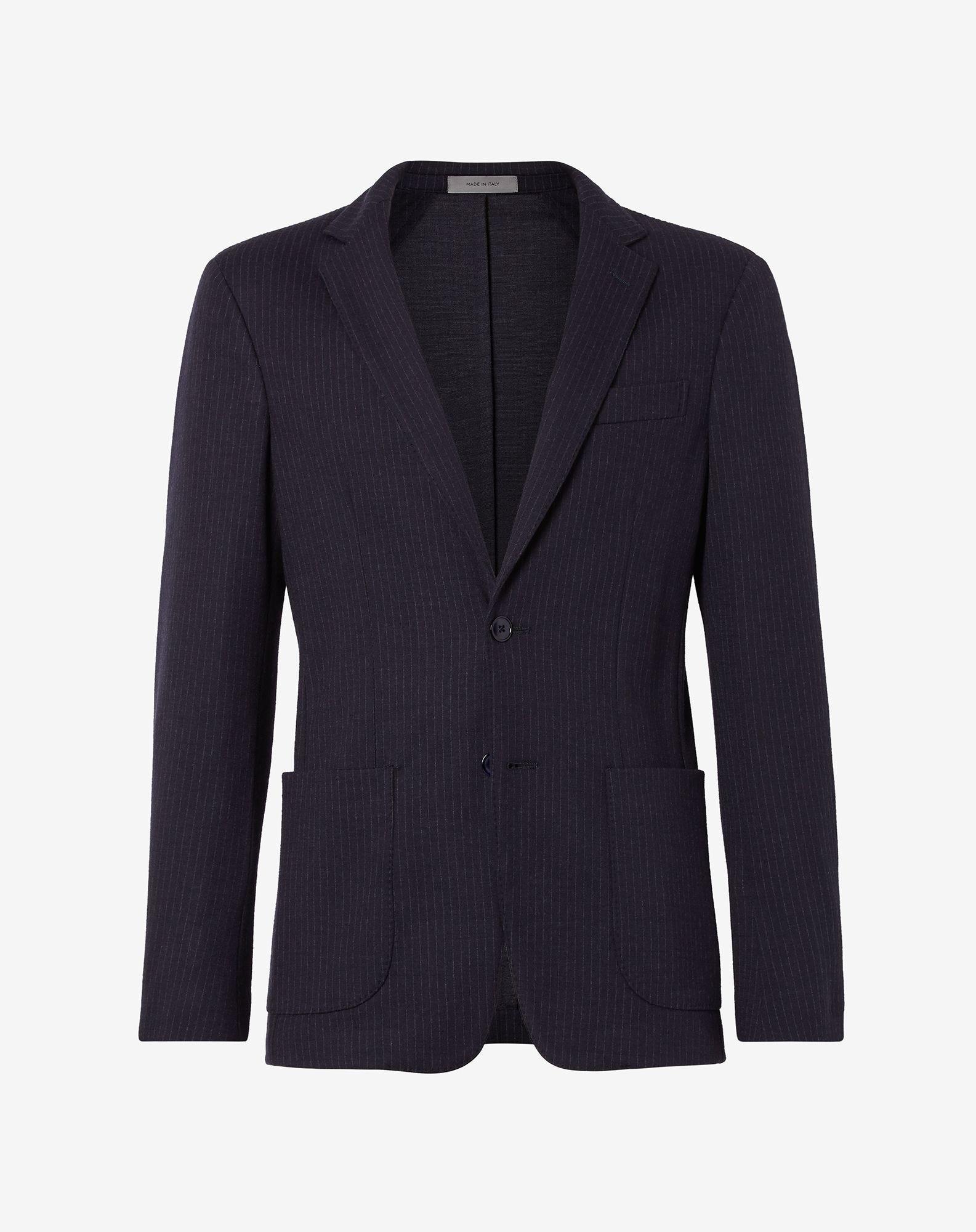 Jacket In Jersey Di Lana Gessato