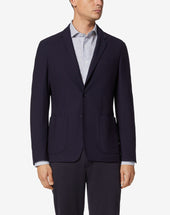 Jacket 2 Bottoni In Jersey Di Lana Stretch