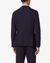 Jacket 2 Bottoni In Jersey Di Lana Stretch