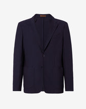 Jacket 2 Bottoni In Jersey Di Lana Stretch