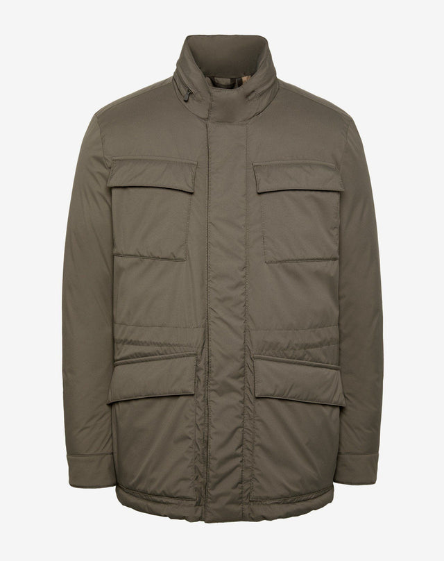 Field jacket in tessuto tecnico ecosostenibile