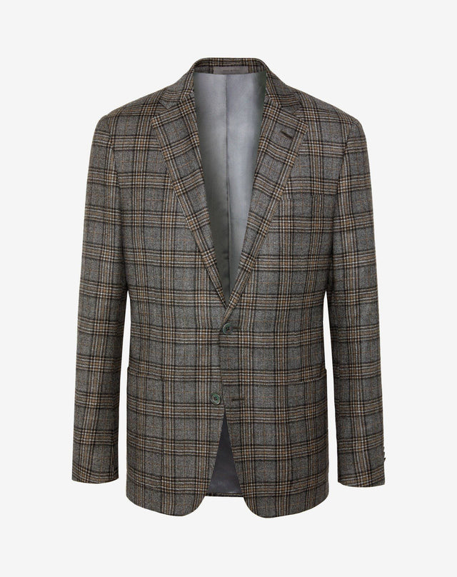 Jacket grigia Principe di Galles in lana