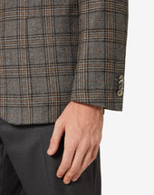 Jacket Grigia Principe Di Galles In Lana