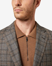Jacket Grigia Principe Di Galles In Lana