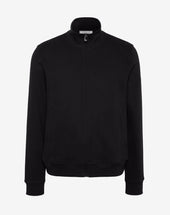 Felpa Full Zip In Cotone Nera