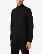 Felpa Full Zip In Cotone Nera