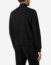 Felpa Full Zip In Cotone Nera