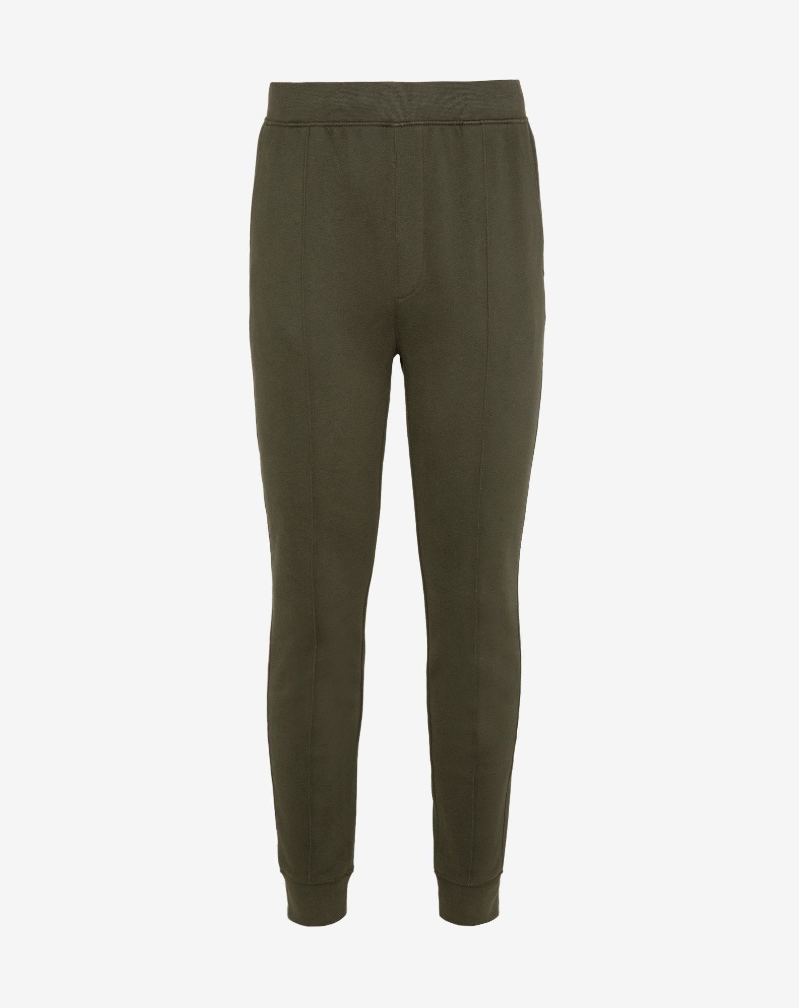 Pants in felpa con costina verde