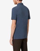 Polo Manica Corta In Piquet Navy