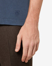 Polo Manica Corta In Piquet Navy