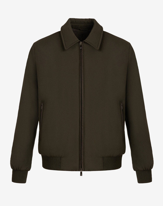 Giubbino verde militare imbottito