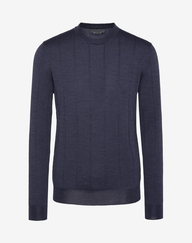 Girocollo in lana extrafine blu chiaro