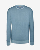 Girocollo Seamless In Merinos Soft Azzurro