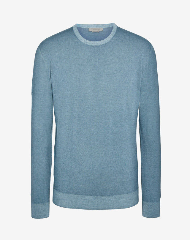 Girocollo Seamless In Merinos Soft Azzurro