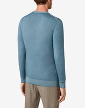 Girocollo Seamless In Merinos Soft Azzurro