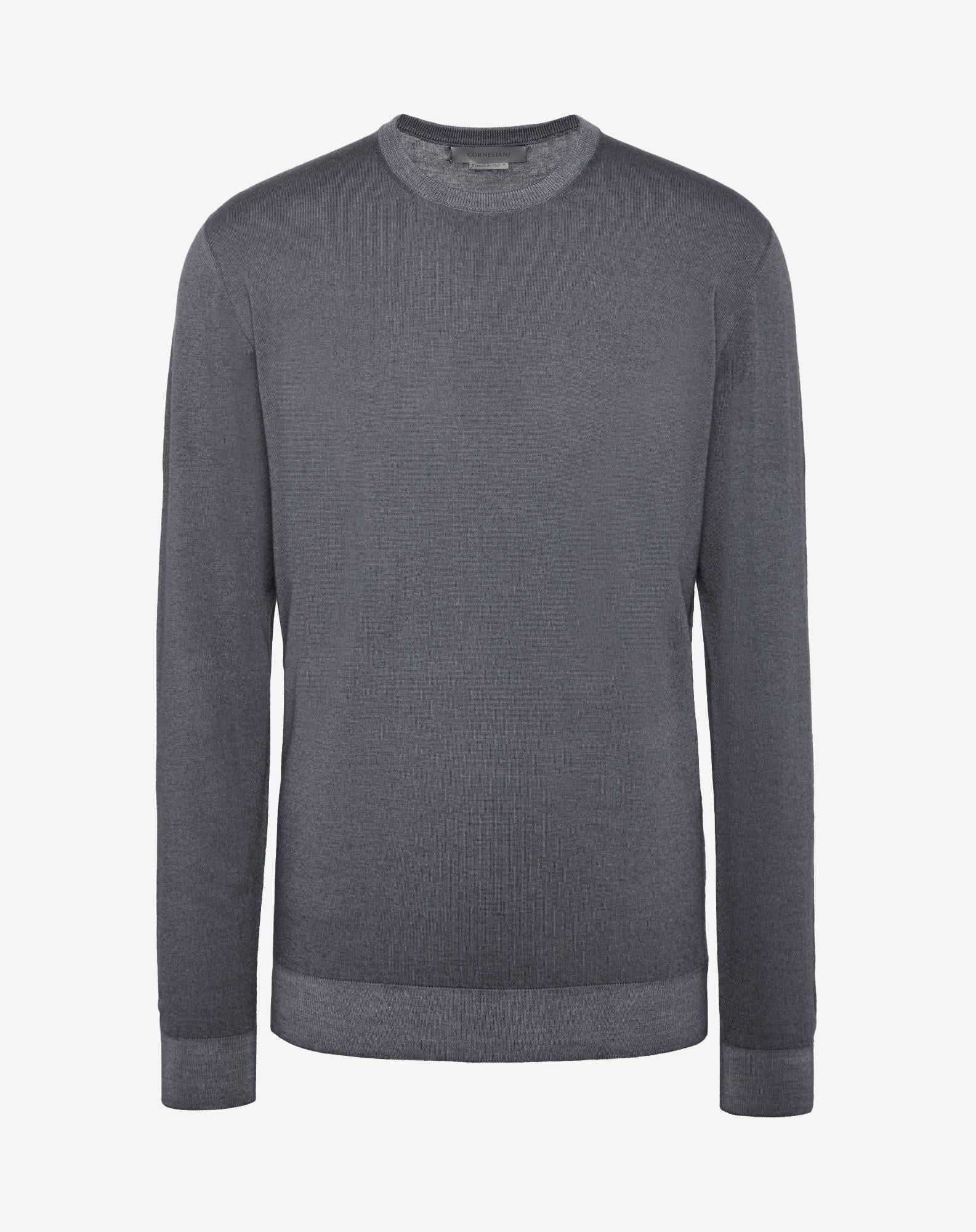 Girocollo seamless in merinos soft grigio
