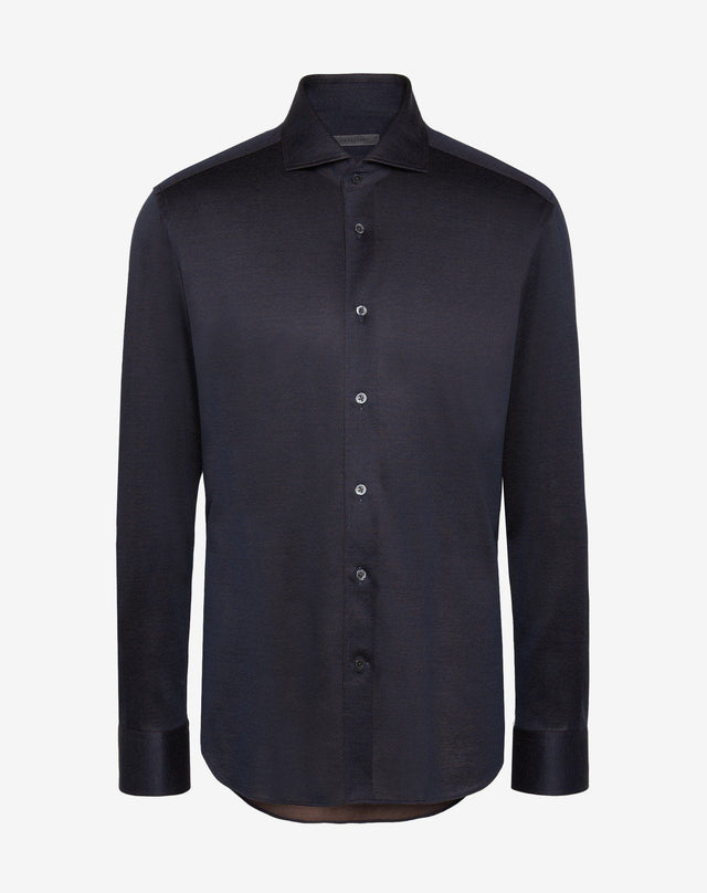 Shirt In Jersey Vanis Marrone