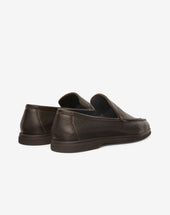 Slip On In Pelle Cervo Testa Moro