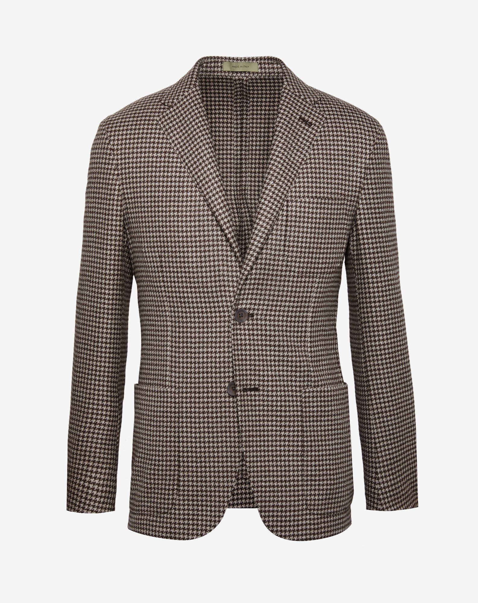 Jacket Pied De Poule In Lana