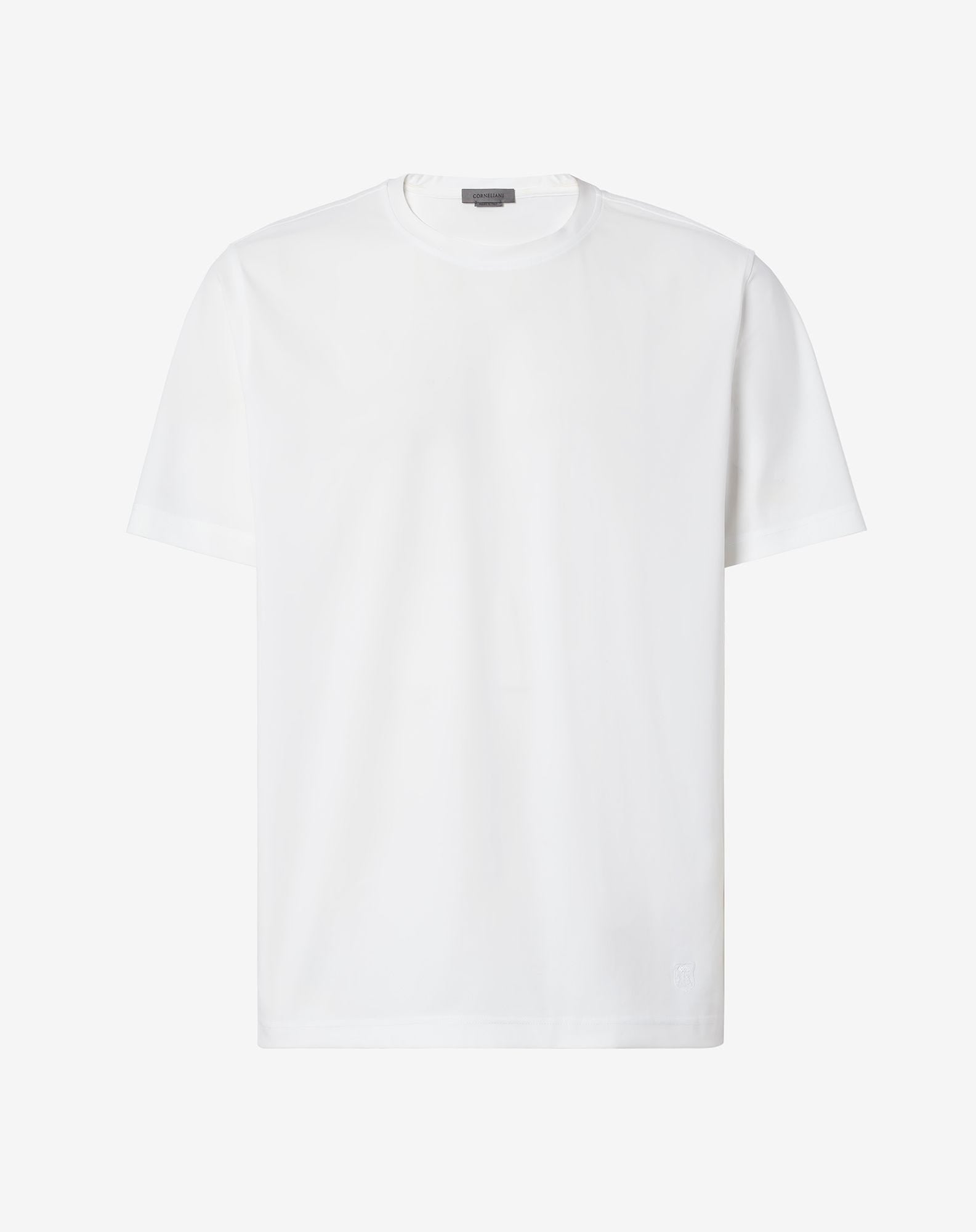 T Shirt Bianca In Jersey Stretch Traspirante