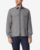 Shirt Over Circle Grigia In Cotone Organico