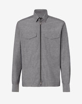 Shirt over circle grigia in cotone organico