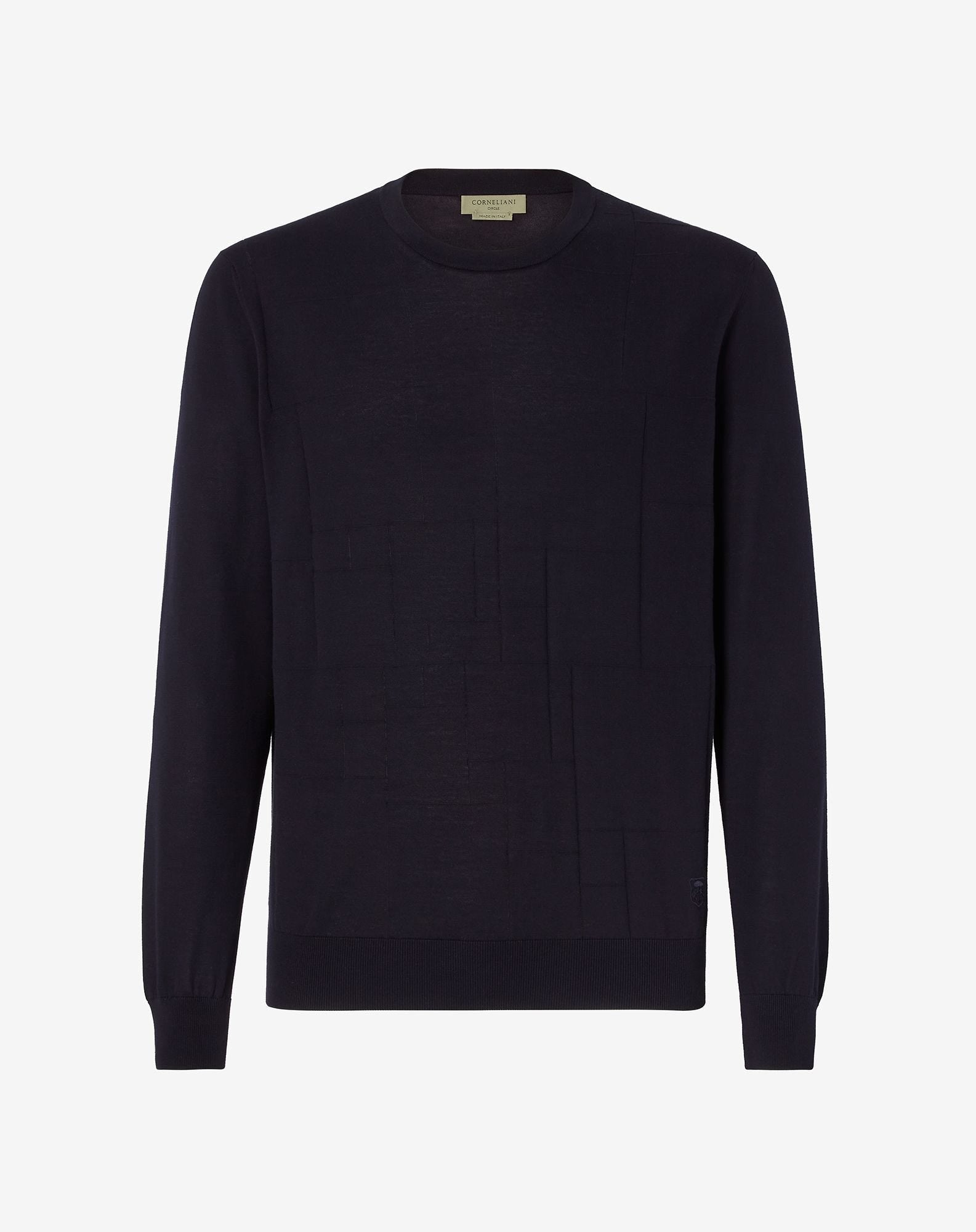 Sweater girocollo circle blu finezza 18