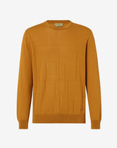 Sweater Girocollo Circle Senape Finezza 18