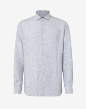 Shirt In Lino Melanges