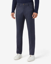 Pants 5 Tasche In Cheviot Di Lana