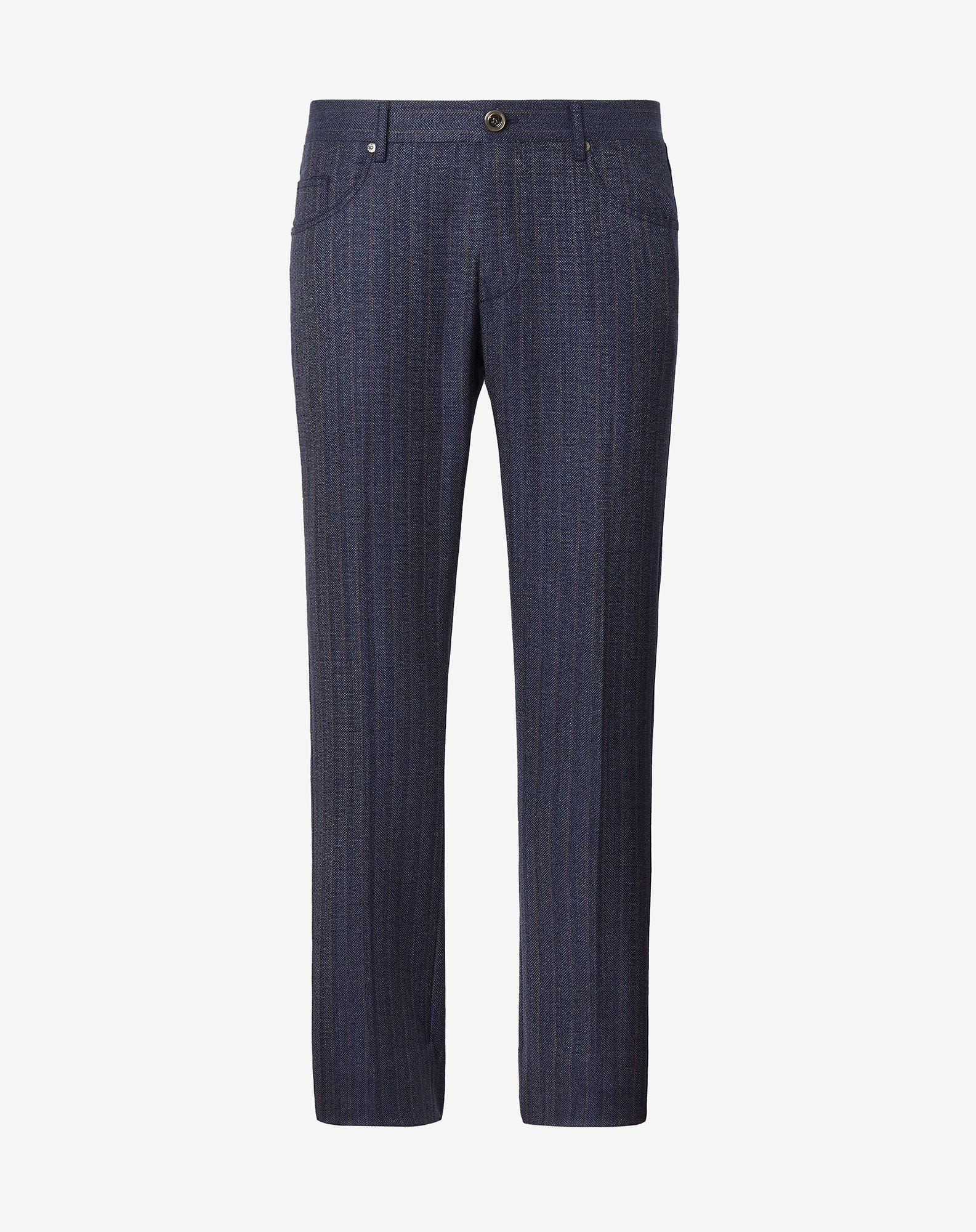 Pants 5 Tasche In Cheviot Di Lana
