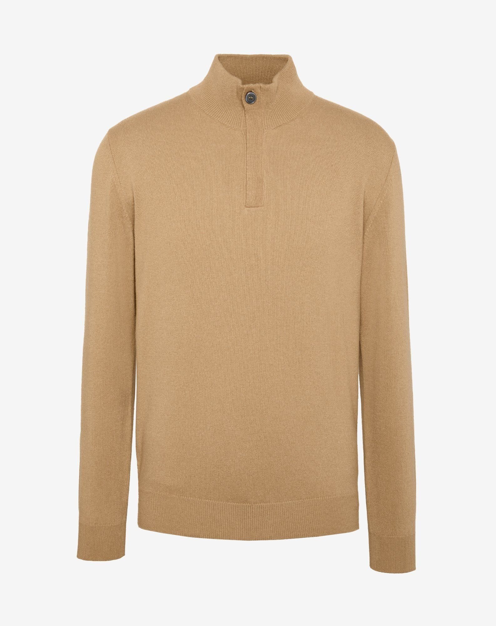 Sweater Collo Alto Con Zip In Cashmere