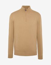 Sweater Collo Alto Con Zip In Cashmere