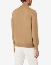 Sweater Collo Alto Con Zip In Cashmere