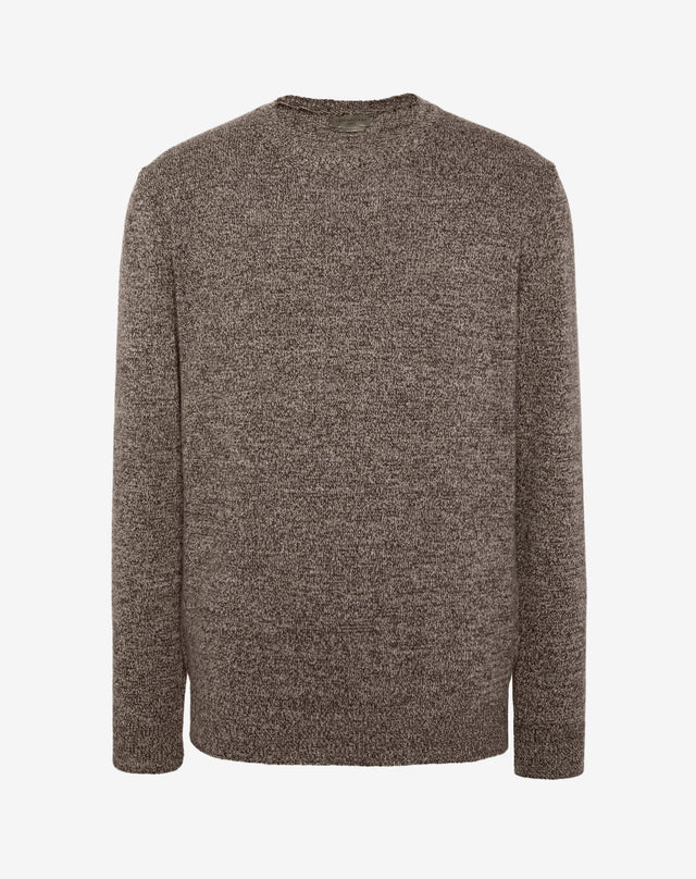 Girocollo in cashmere sostenibile marrone
