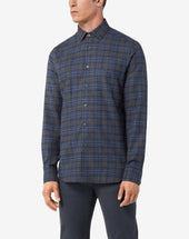 Shirt Grigia Melange In Flanella Di Cotone
