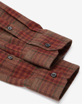 Shirt Color Mattone In Flanella Di Cotone