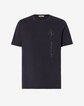 T Shirt Manica Corta Circle Con Ricamo